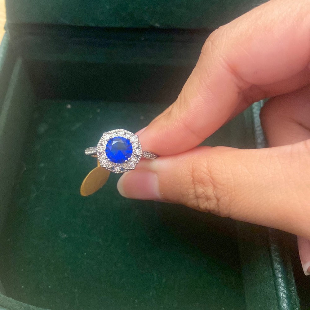 Sterling Silver Sapphire Ring